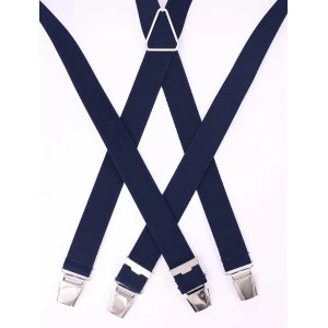 Bretels 4 Sterke Clips| Effen marine