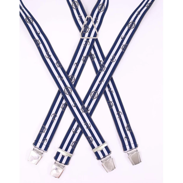 Bretels 4 Sterke Clips| Nautische Print | www.pietkoopmans.nl