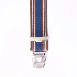 Bretels 4 Sterke Clips| Indigo Brique Gestreept