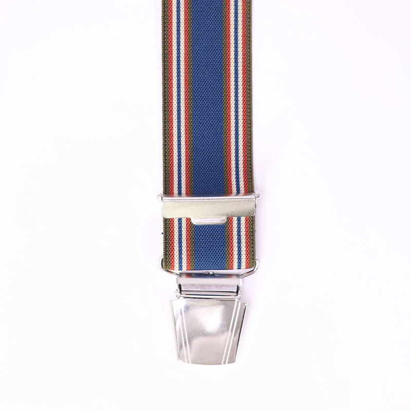 Bretels 4 Sterke Clips| Indigo Brique Gestreept | www.pietkoopmans.nl
