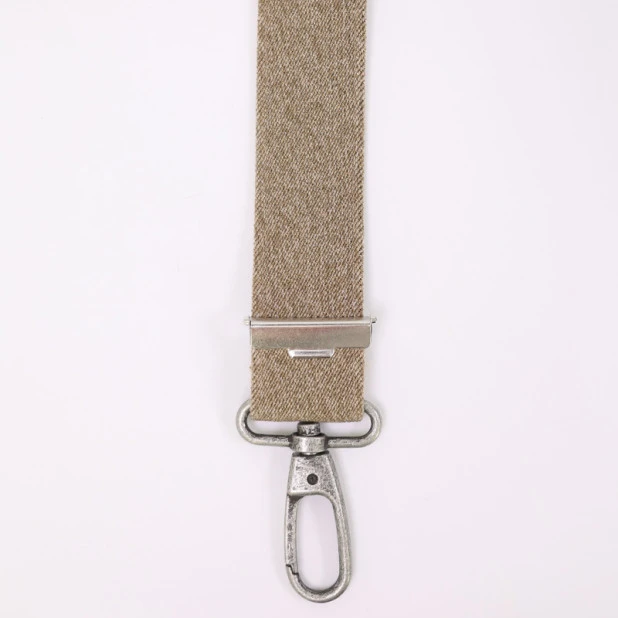 Sterke Bretel Karabijnhaak | Beige Jeans Look | www.pietkoopmans.nl