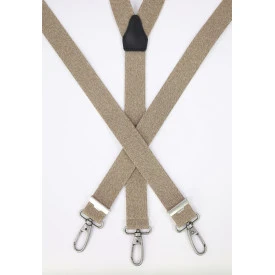 Sterke Bretel Karabijnhaak | Beige Jeans Look