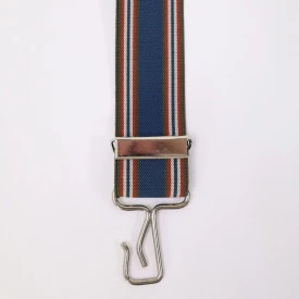 Bretels 3 Sterke Haken | Indigo Brique Gestreept