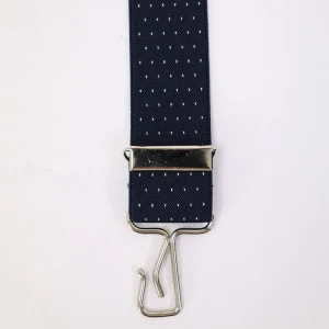 Bretels 3 Sterke Haken | Navy Stip