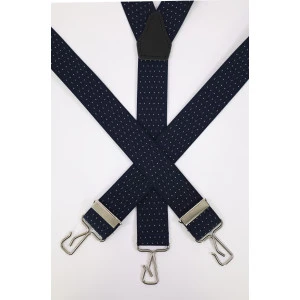 Bretels 3 Sterke Haken | Navy Stip