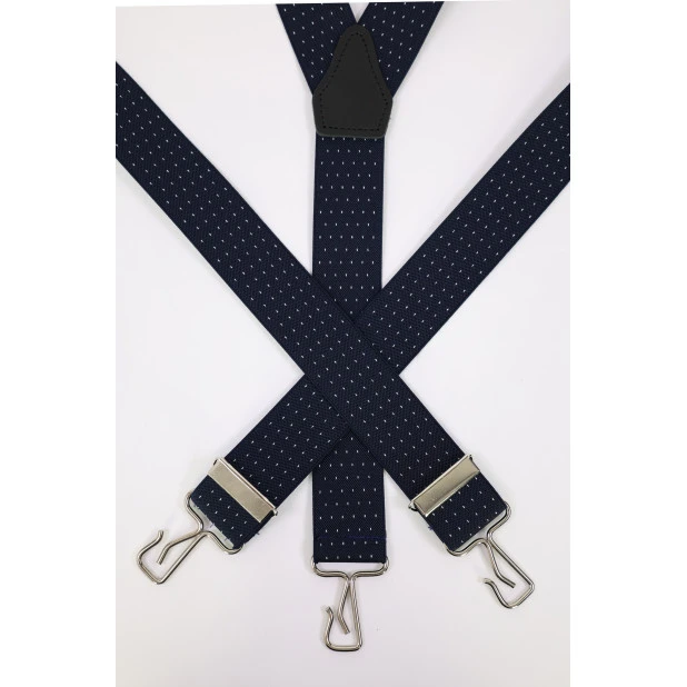 Bretels 3 Sterke Haken | Navy Stip | www.pietkoopmans.nl