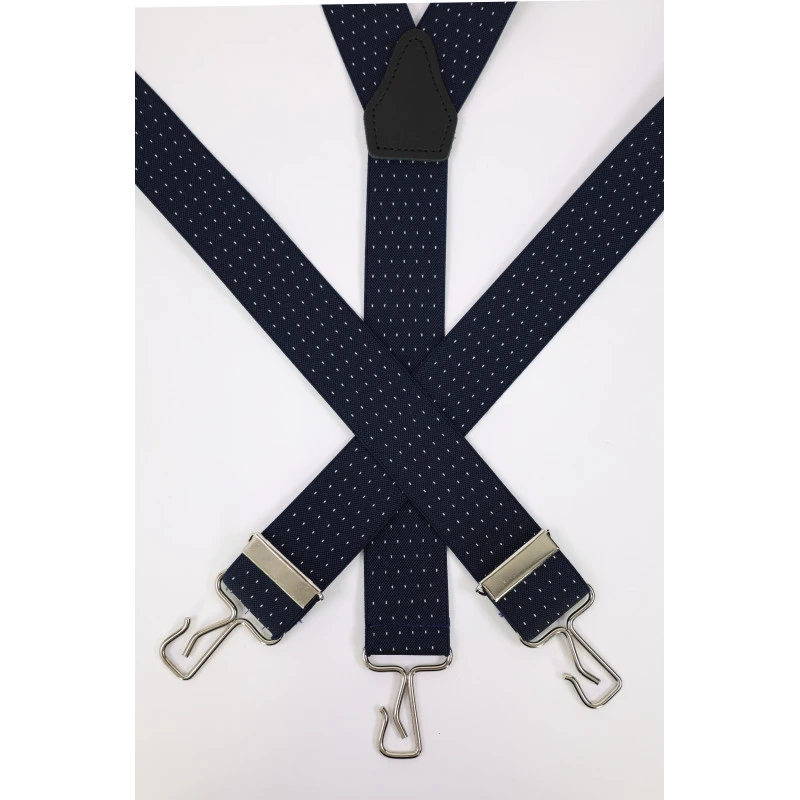 Bretels 3 Sterke Haken | Navy Stip | www.pietkoopmans.nl