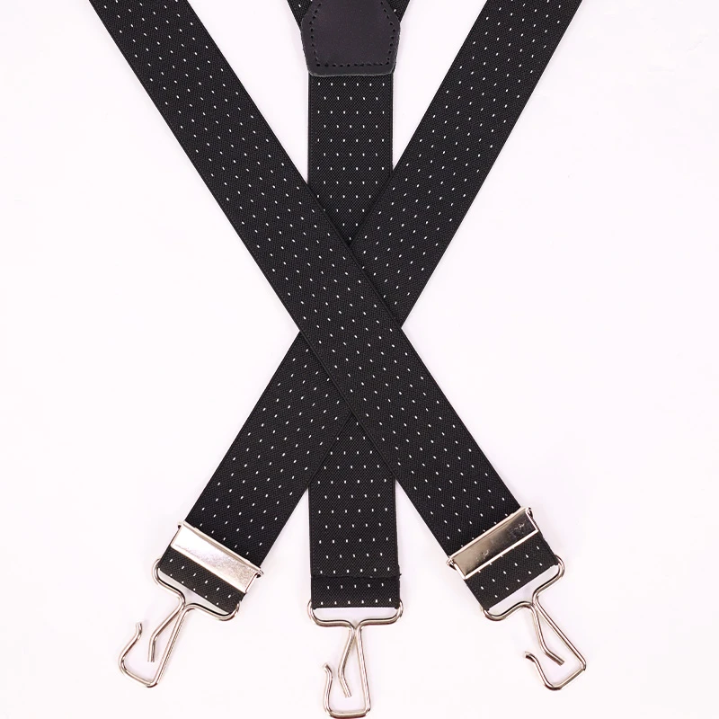 Bretels 3 Sterke Haken | Zwart  Stip | www.pietkoopmans.nl