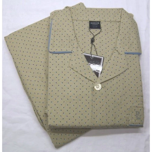 Robson Pyjama Flanel | Beige | www.pietkoopmans.nl