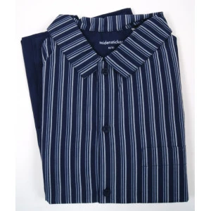 Seidensticker Pyjama Knoop | Navy Gestreept