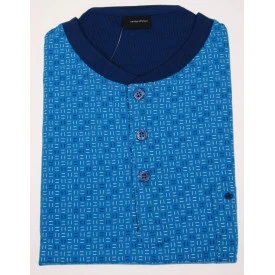 Seidensticker Nachthemd Korte Mouw | Fris Blauw Print