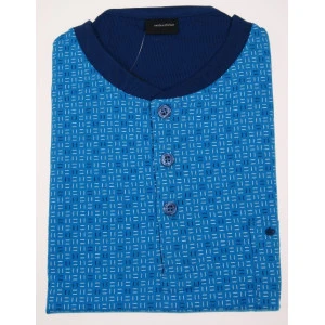 Seidensticker Nachthemd Korte Mouw | Fris Blauw Print