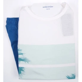 Seidensticker Shortama | Wit Print
