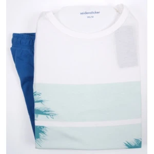 Seidensticker Shortama | Wit Print