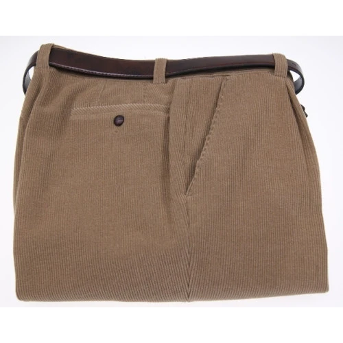 Traffic Corduroy Broek Bandplooi  | Camel