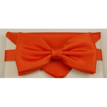 Vlinderstrik Met Pochette | Oranje | www.pietkoopmans.nl