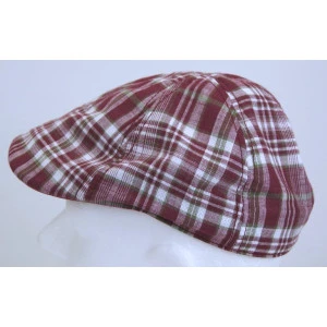 Stetson Flatcap | Rood Geblokt