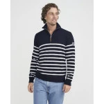 Holebrook Stellan Windblocker Trui | Navy Wit Gestreept | www.pietkoopmans.nl