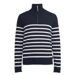 Holebrook Stellan Windblocker Trui | Navy Wit Gestreept | www.pietkoopmans.nl