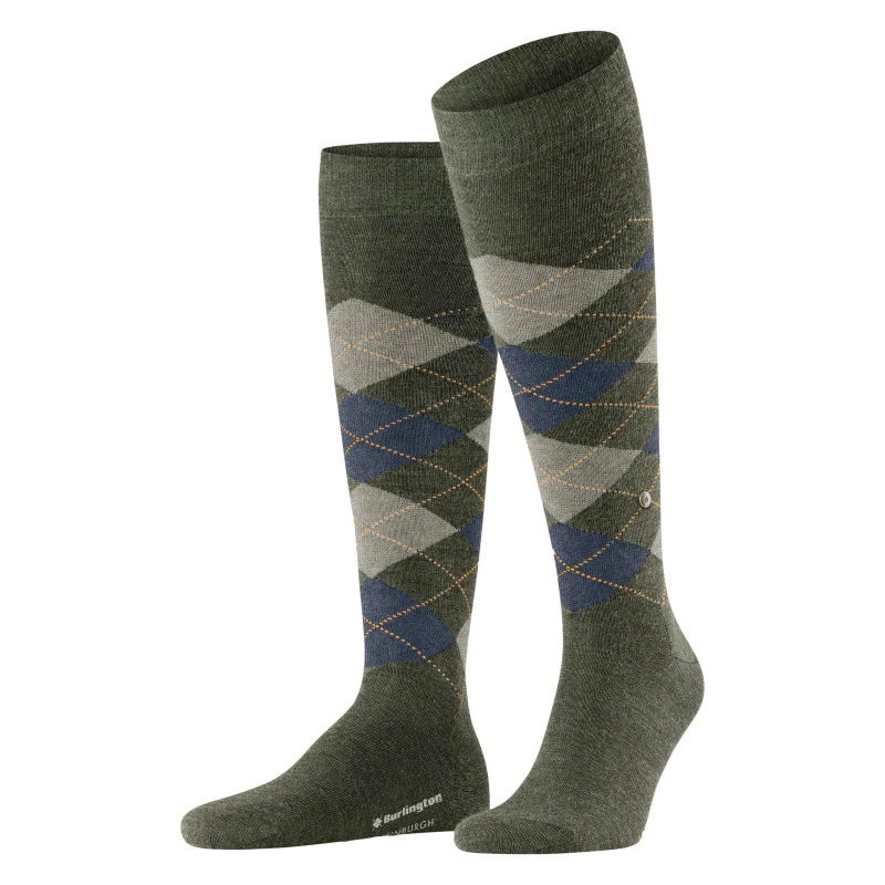 Burlington Kniekousen  | Olive Melange | Piet Koopmans
