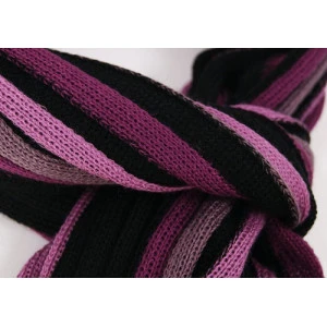 Shawl Tricot | Aubergine Rose Gestreept 