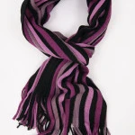 Shawl Tricot | Aubergine Rose Gestreept | www.pietkoopmans.nl