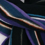 Shawl Tricot | Zwart Paars Gestreept | www.pietkoopmans.nl
