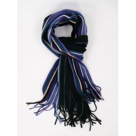 Shawl Tricot | Zwart Paars Gestreept