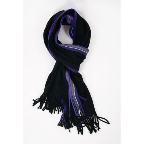 Tricot Shawl | Zwart Lila | www.pietkoopmans.nl