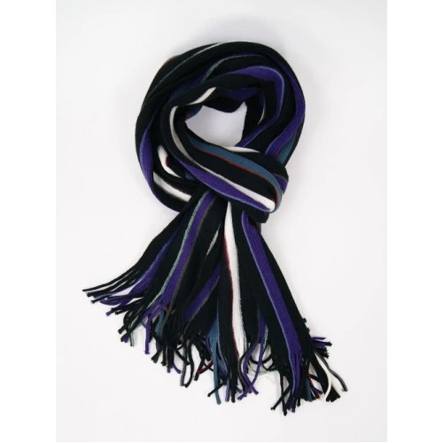 Shawl Tricot | Petrol Paars Gestreept | www.pietkoopmans.nl