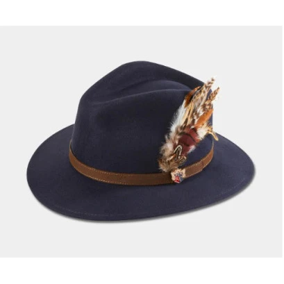 Alan Paine Fedora Hoed | Navy | www.pietkoopmans.nl