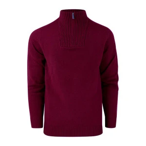 Alan Paine Half Zip Trui | Bordeaux