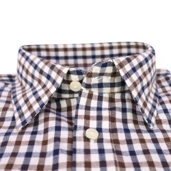 Alan Paine flanel overhemd | Navy Bruin Geruit