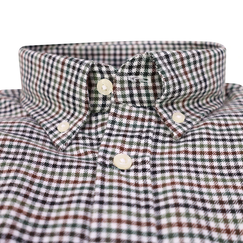 Alan Paine Overhemd Flanel | Groen Bruin Geruit| www.pietkoopmans.nl
