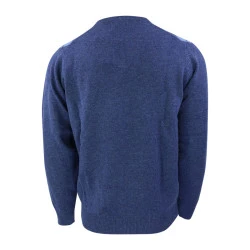 Alan Paine Lamswol Argyle Trui | Jeansblauw