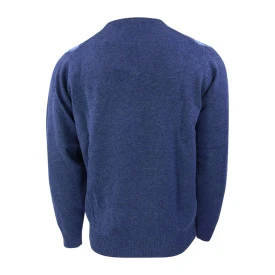 Alan Paine Lamswol Argyle Trui | Jeansblauw