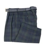 Pantalon | Marine Groen Geruit | www.pietkoopmans.nl