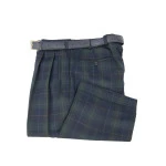 Pantalon | Marine Groen Geruit | www.pietkoopmans.nl