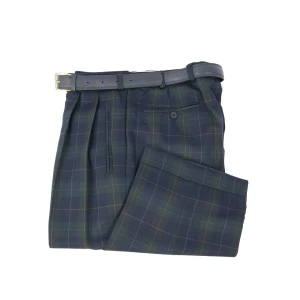 Pantalon | Marine Groen Geruit