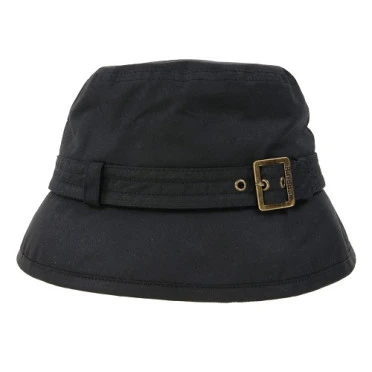 Barbour Bucket Waxhoed Gesp | Zwart | www.pietkoopmans.nl