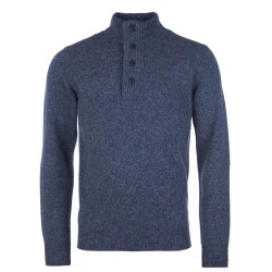 Barbour Lamswol Troye Trui | Blauw Melange