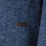 Barbour Lamswol Troye Trui | Blauw Melange | www.pietkoopmans.nl