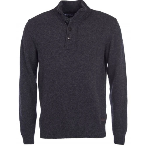 Barbour Lamswol Troye Trui | Antraciet | www.pietkoopmans.nl