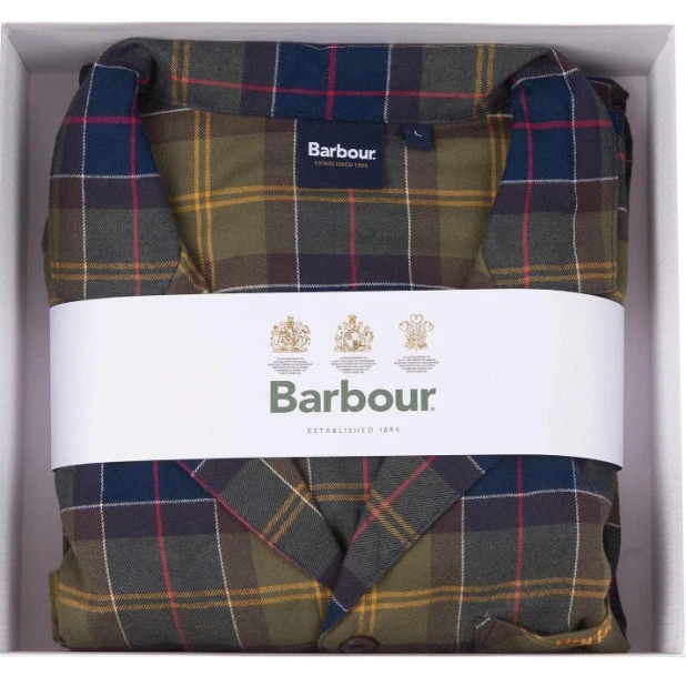 Barbour Flanel Pyjama | Olijf Tartan | www.pietkoopmans.nl
