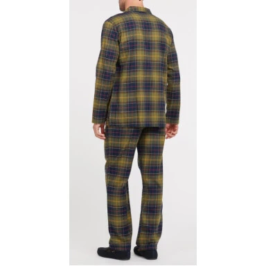 Barbour Flanel Pyjama | Olijf Tartan | www.pietkoopmans.nl