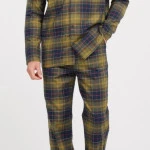 Barbour Flanel Pyjama | Olijf Tartan | www.pietkoopmans.nl