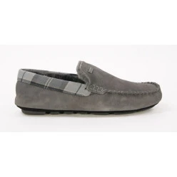 Barbour Luxe Pantoffel | Suede Grey | www.pietkoopmans.nl