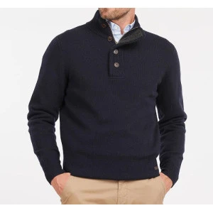 Barbour Lamswol Troye Trui | Navy