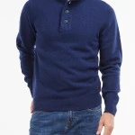 Barbour Lamswol Troye Trui | Koningsblauw | www.pietkoopmans.nl