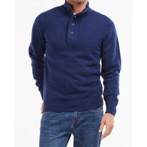 Barbour Lamswol Troye Trui | Koningsblauw | www.pietkoopmans.nl